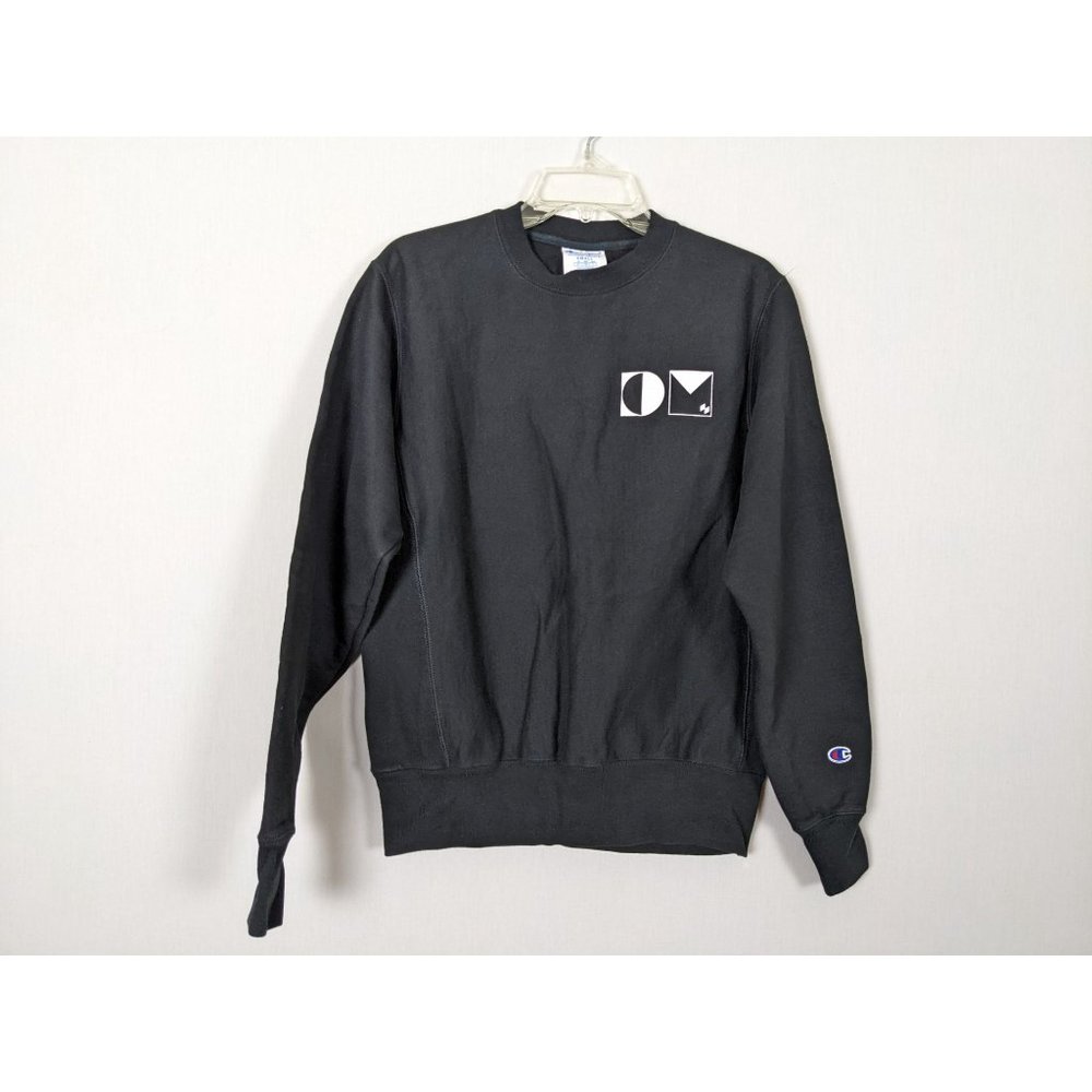 Champion Reverse Weave unisex Sweatshirt Size Small black and white